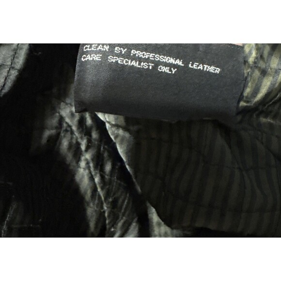 Claiborne Outerwear Men’s M Leather Lambskin RN 94468 W/polyester Lining Work - Picture 9 of 13